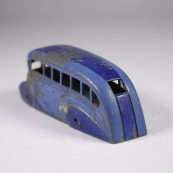 Vintage Pre-WWII Meccano Dinky toys streamlined bus 29b in 2 tone blue, cut rear - Picture 4 of 7
